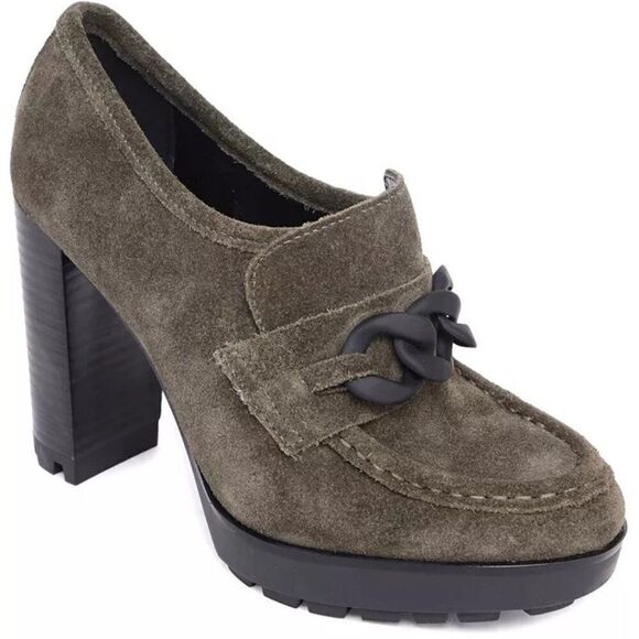 Kenneth Cole New York Justin Lug Heel Loafers Khaki 9M NWT - Picture 1 of 4